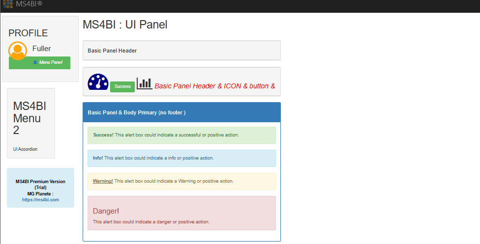 MS4BI menu 2