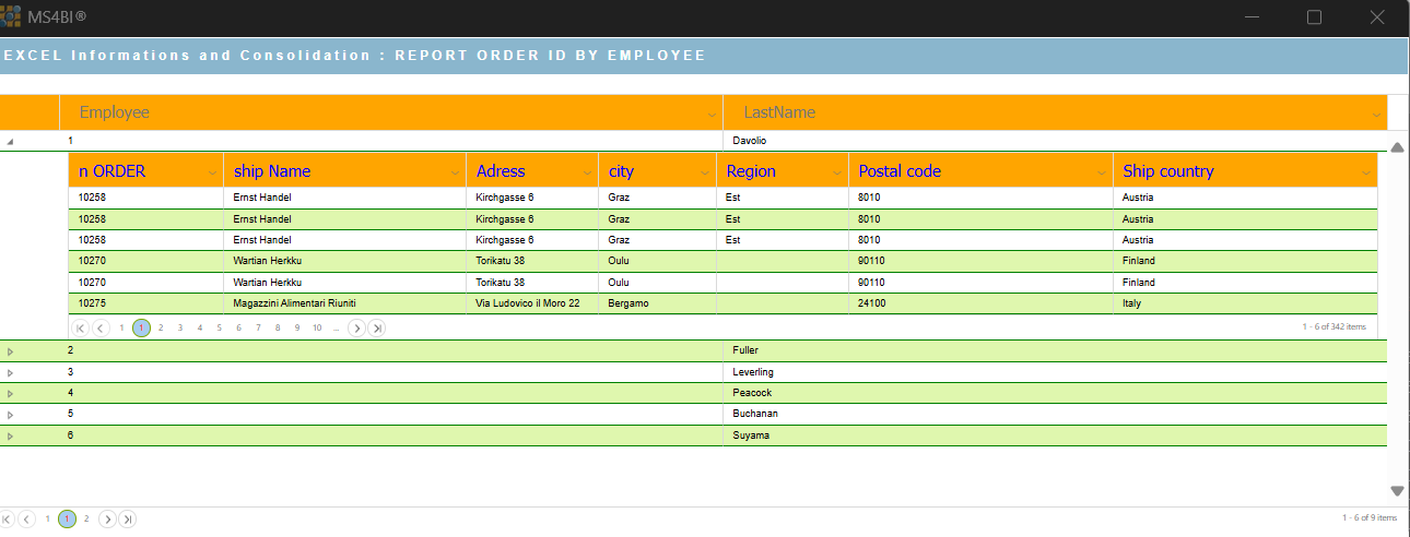 MS4BI Reports Example